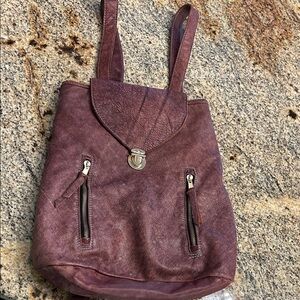 Blythe Leonard Original Elegant Burgundy Backpack